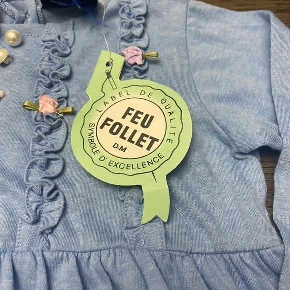Feu Follet Paris Size 2T Dress Denim chambre Embroidered floral Blue
Nwt - Picture 4 of 6